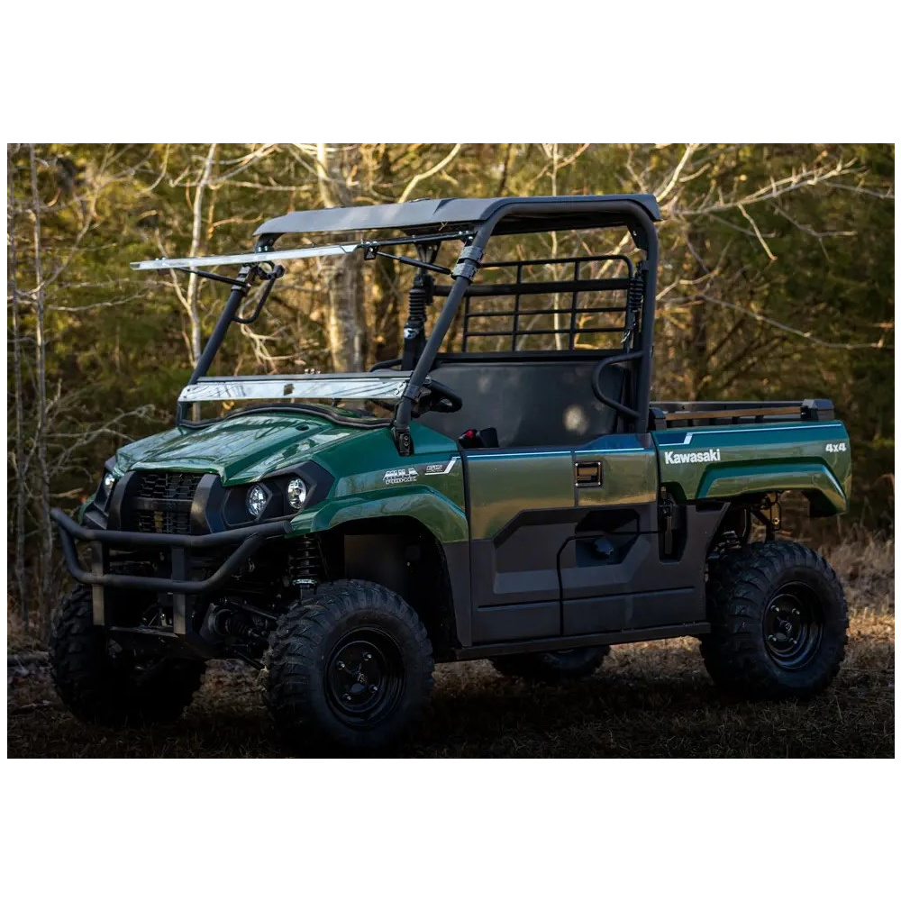 SuperATV Scratch Resistant Flip Windshield For Kawasaki Mule PRO-MX 2019+ - Image 2