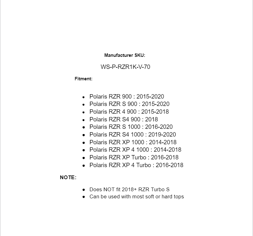 SuperATV Scratch Resistant Vented Full Windshield for Polaris RZR XP 900 / 1000 - Image 6