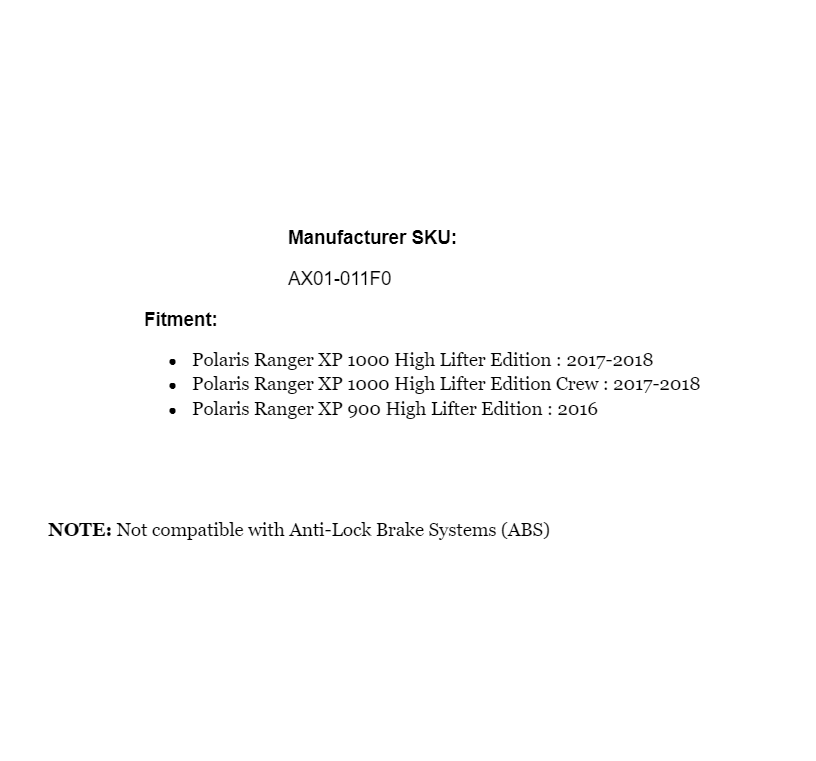 SuperATV Rhino 2.0 FRONT Axle for Polaris Ranger Fullsize 900 / 1000 Highlifter - Image 6