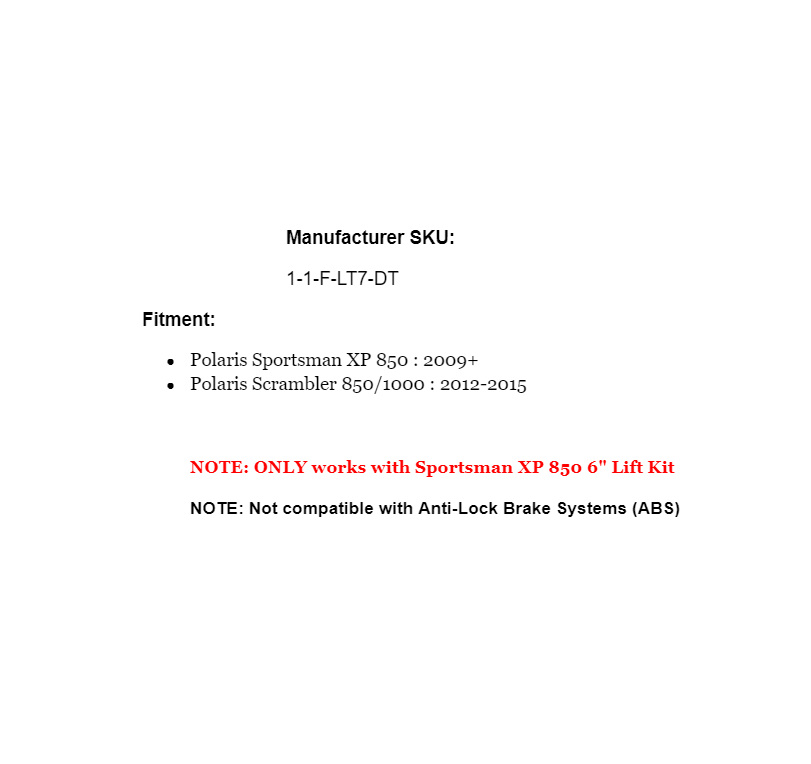SuperATV Rhino FRONT Axle for Polaris Scrambler / Sportsman XP Big Lift Kits - Image 6