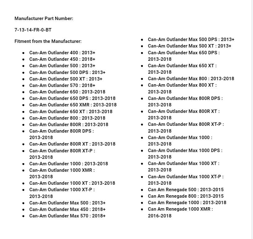 SuperATV Rhino Front Right Stock Length Axle for Can-Am Renegade / Outlander - Image 5