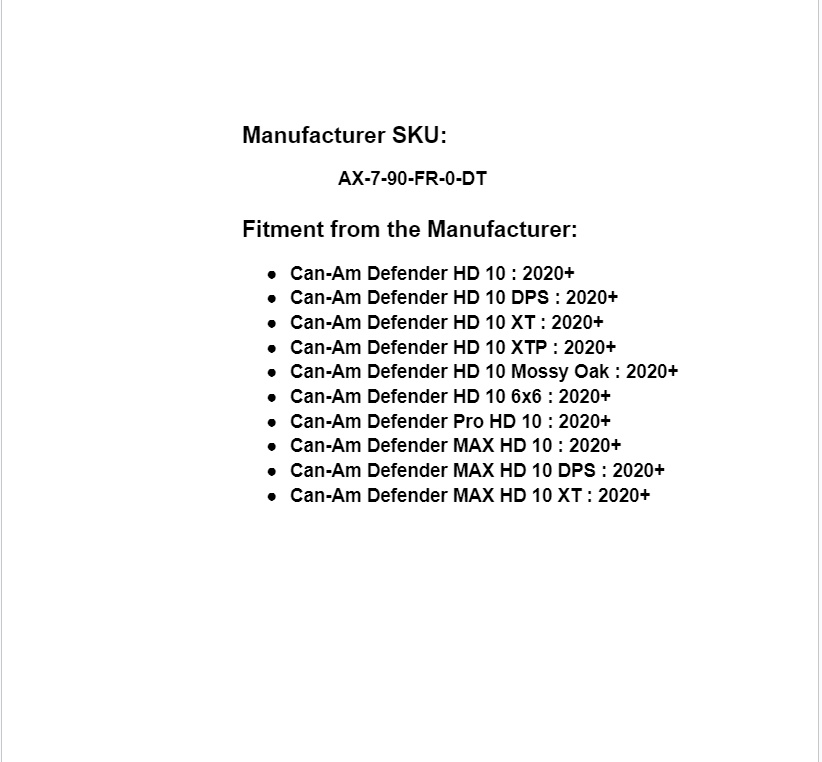 SuperATV Rhino 2.0 Front-Right Axle for Can-Am Defender HD10/MAX/Pro - Image 6