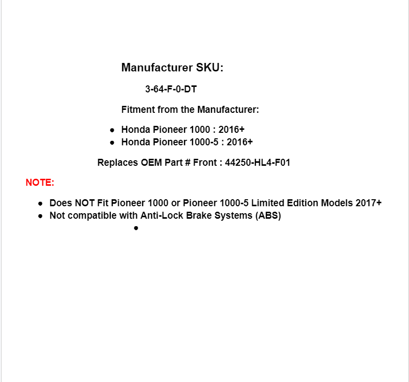 SuperATV Heavy Duty Front Axle for Honda Pioneer 1000 / 1000-5 (2016+) - Image 4