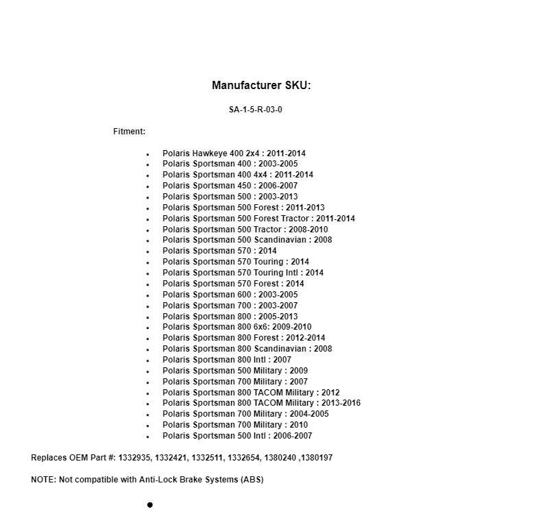 SuperATV Rhino Rear Heavy Duty Axle for Polaris Sportsman - Image 4