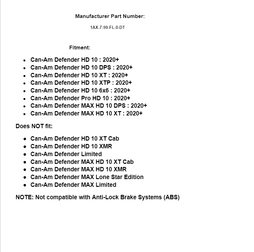SuperATV Rhino Heavy Duty Front Left Axle for Can-Am Defender MAX HD 10 (2020+) - Image 5