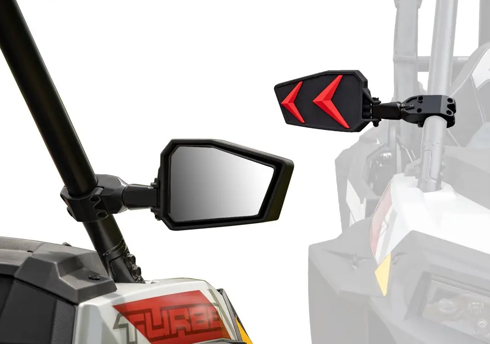 SuperATV 1.75" Side View Mirrors Pair for Arctic Cat Wildcat Trail Sport Prowler - Image 5