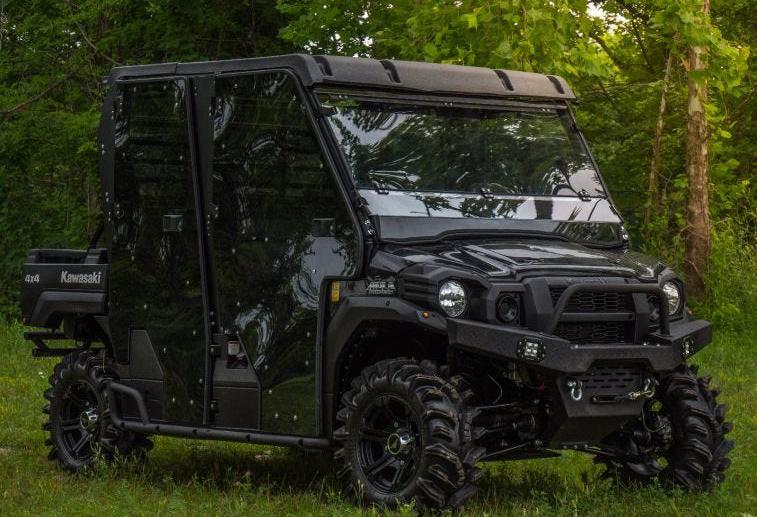 SuperATV Scratch Resistant Flip Down Windshield For Kawasaki Mule Pro - Image 8