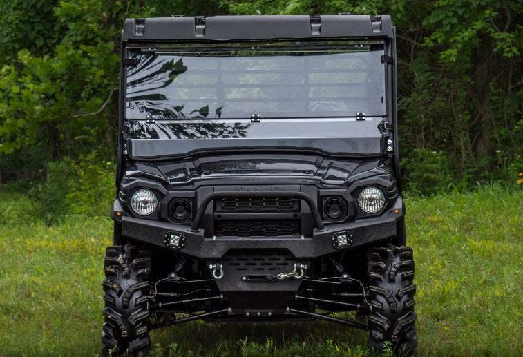 SuperATV Scratch Resistant Flip Down Windshield For Kawasaki Mule Pro - Image 7