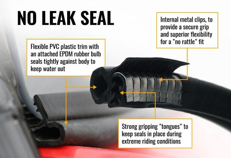 SuperATV Scratch Resistant Flip Down Windshield For Kawasaki Mule Pro - Image 9