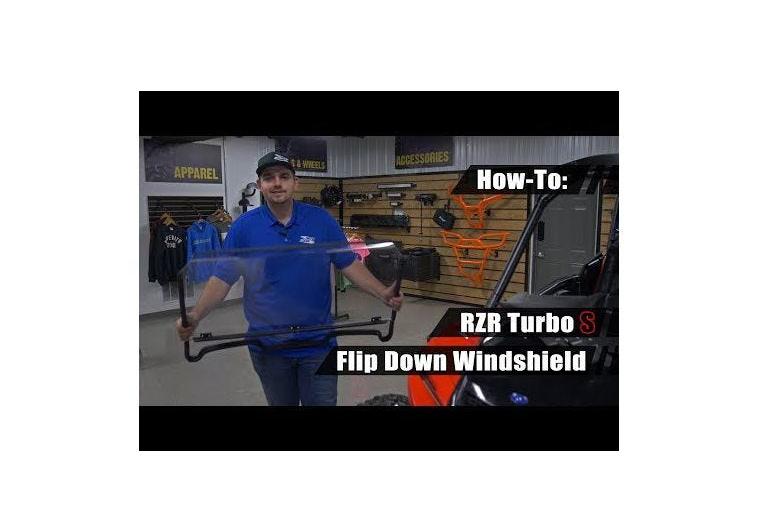 SuperATV Scratch Resistant Flip Down Windshield For Polaris RZR XP Turbo S/4 - Image 9
