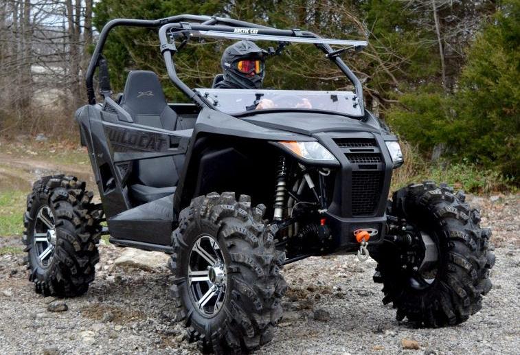 SuperATV Scratch Resistant Flip Windshield For Arctic Cat Wildcat Trail/ Sport - Image 5