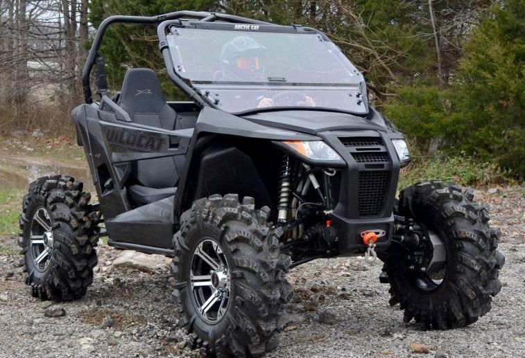 SuperATV Scratch Resistant Flip Windshield For Arctic Cat Wildcat Trail/ Sport - Image 3