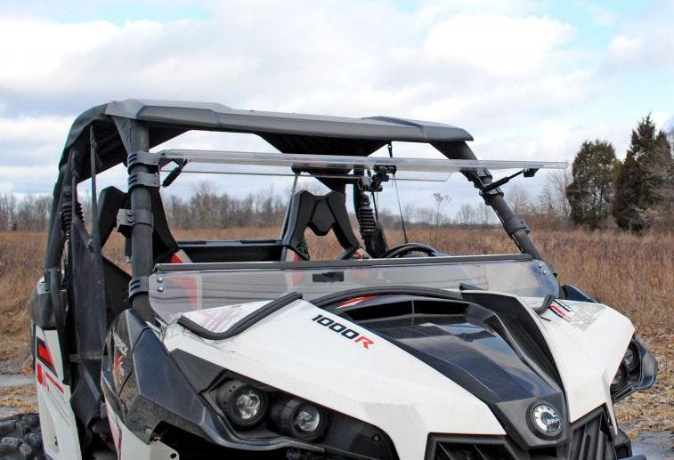 SuperATV Scratch Resistant Flip Windshield For Can-Am Maverick - Image 7