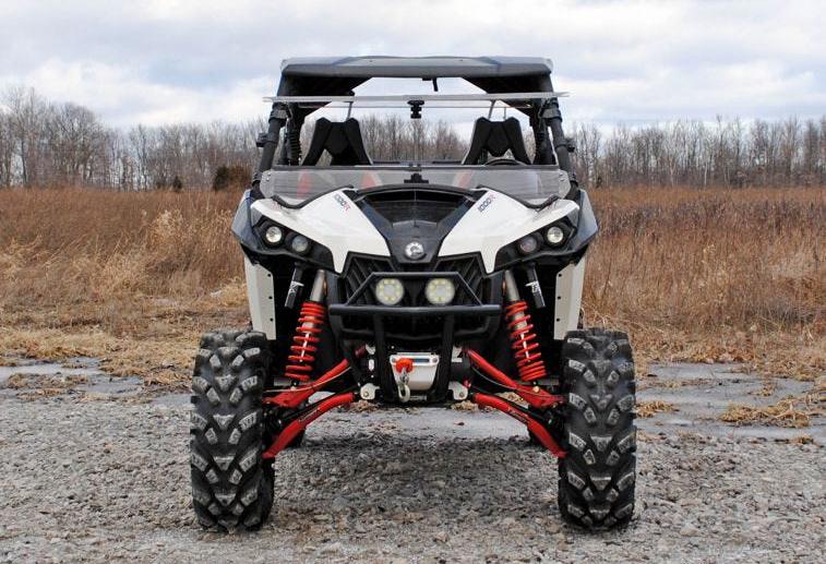 SuperATV Scratch Resistant Flip Windshield For Can-Am Maverick - Image 6