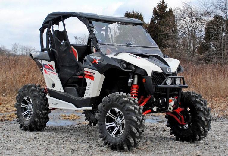 SuperATV Scratch Resistant Flip Windshield For Can-Am Maverick - Image 4