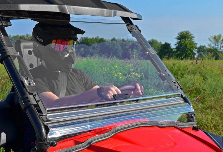 SuperATV Scratch Resistant Flip Windshield For Honda Pioneer 500 / 520 - Image 3