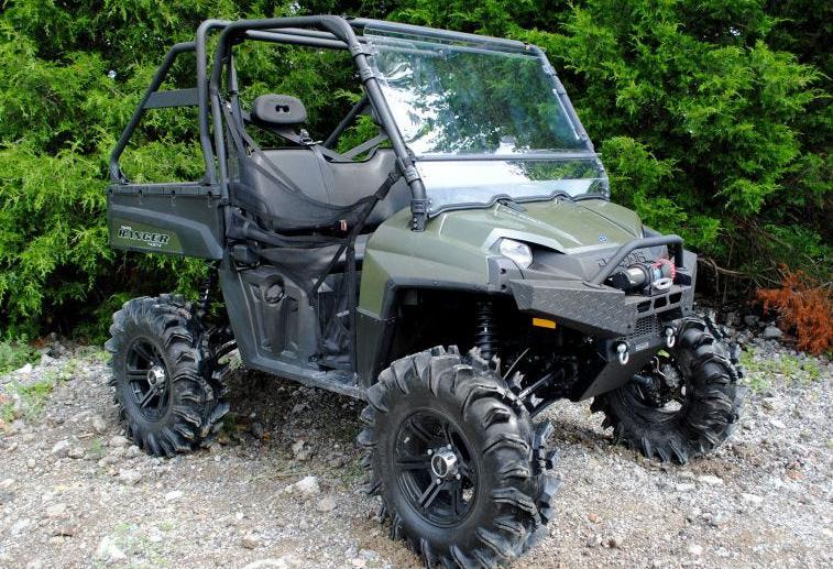 SuperATV Scratch Resistant Flip Windshield For Polaris Ranger 800 - Image 4