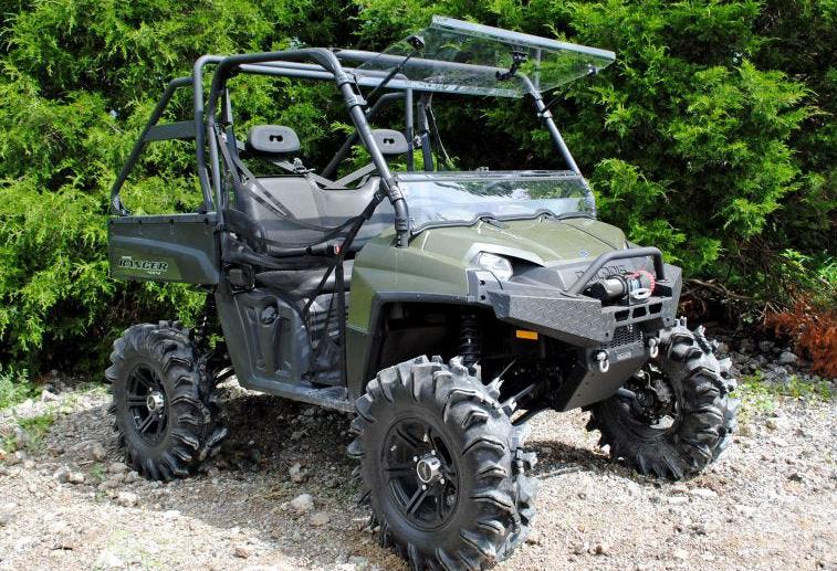 SuperATV Scratch Resistant Flip Windshield For Polaris Ranger 800 - Image 3