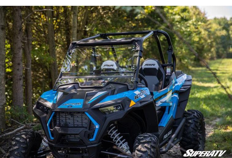 SuperATV Scratch Resistant Flip Windshield For Polaris RZR XP Turbo - Image 4