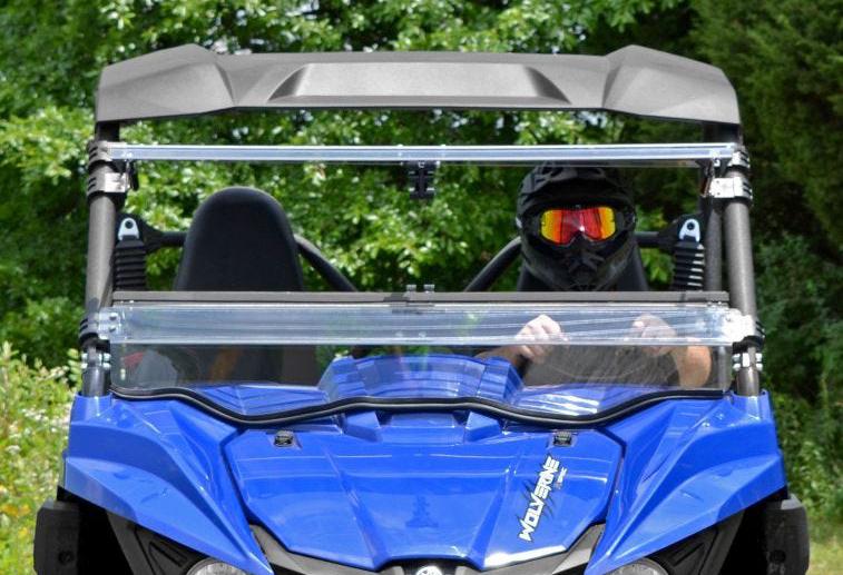 SuperATV Scratch Resistant Flip Windshield For Yamaha Wolverine - Image 4