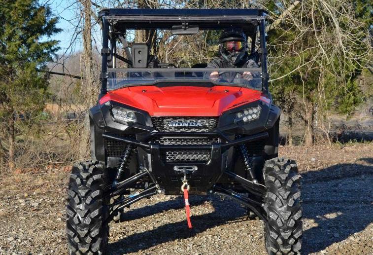 SuperATV Scratch-Resistant Flip Windshield For Honda Pioneer 1000 - Image 6
