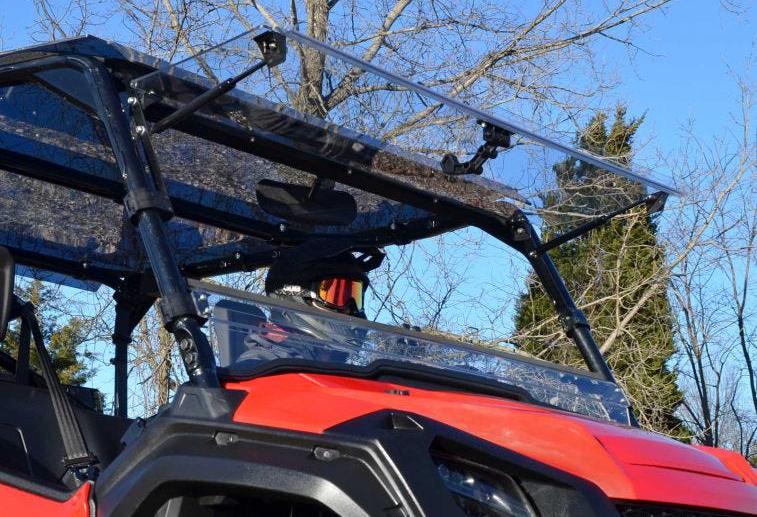 SuperATV Scratch-Resistant Flip Windshield For Honda Pioneer 1000 - Image 5