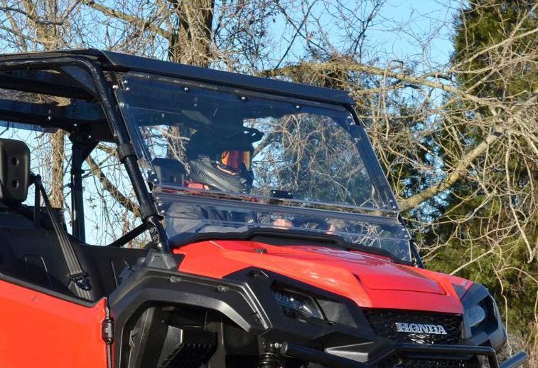 SuperATV Scratch-Resistant Flip Windshield For Honda Pioneer 1000 - Image 3