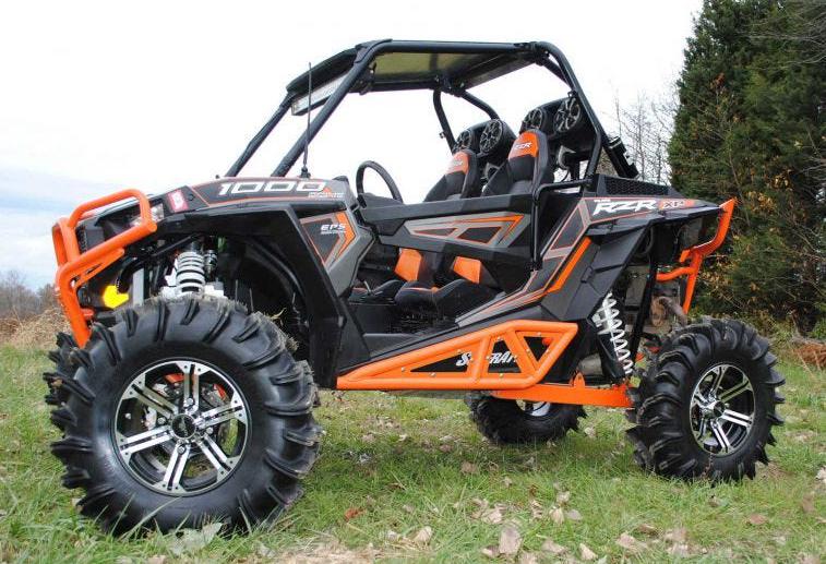 SuperATV Orange Heavy Duty Rock Slider Nerf Bars for Polaris RZR XP 1000 / Turbo - Image 2
