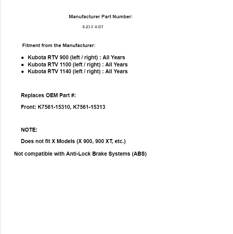 SuperATV Rhino Heavy Duty Front Axle for Kubota RTV 900 /1100 / 1140 - Image 3