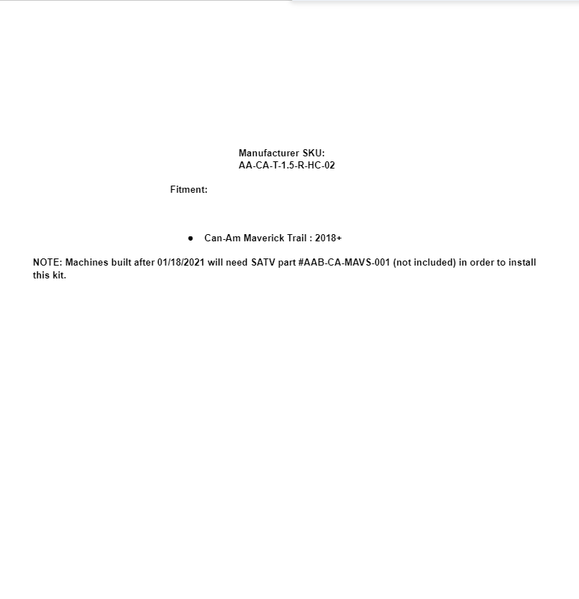 SuperATV High Clearance 1.5" Rear Offset A-Arms for Can-Am Maverick Trail 2018+ - Image 8