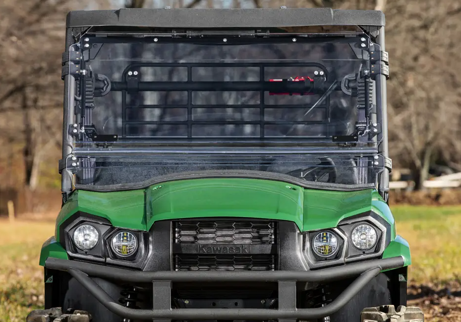 SuperATV Scratch Resistant Flip Windshield For Kawasaki Mule PRO-MX 2019+ - Image 8