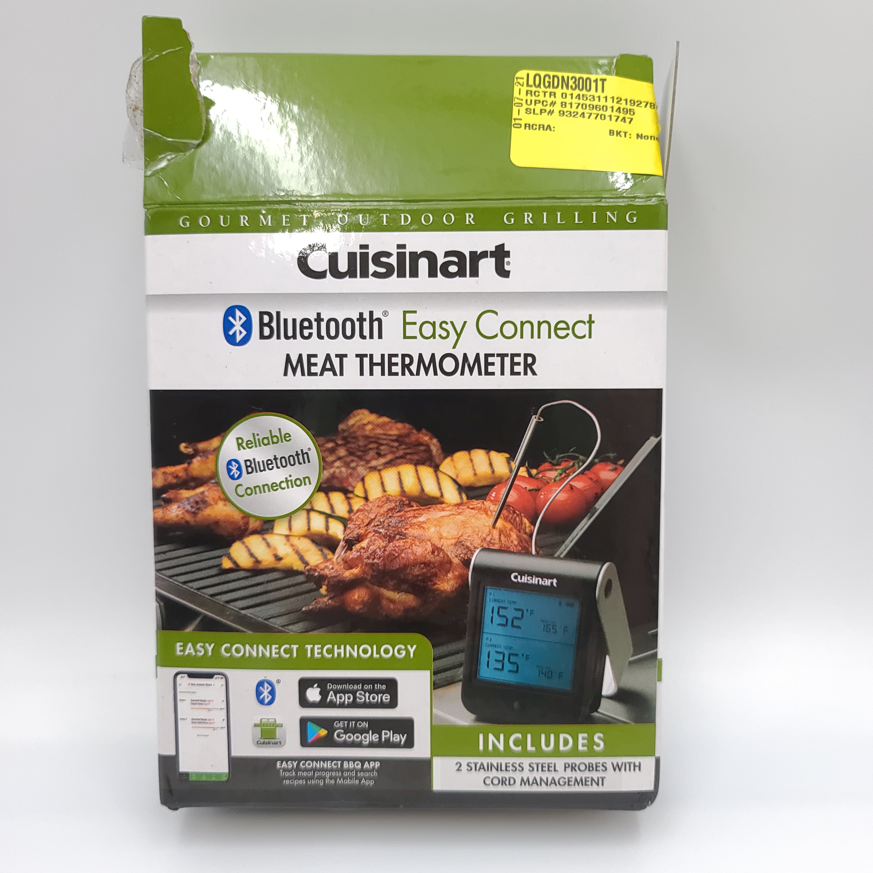 Cuisinart Bluetooth Easy Connect Meat Thermometer NO PROBES CGWM-043