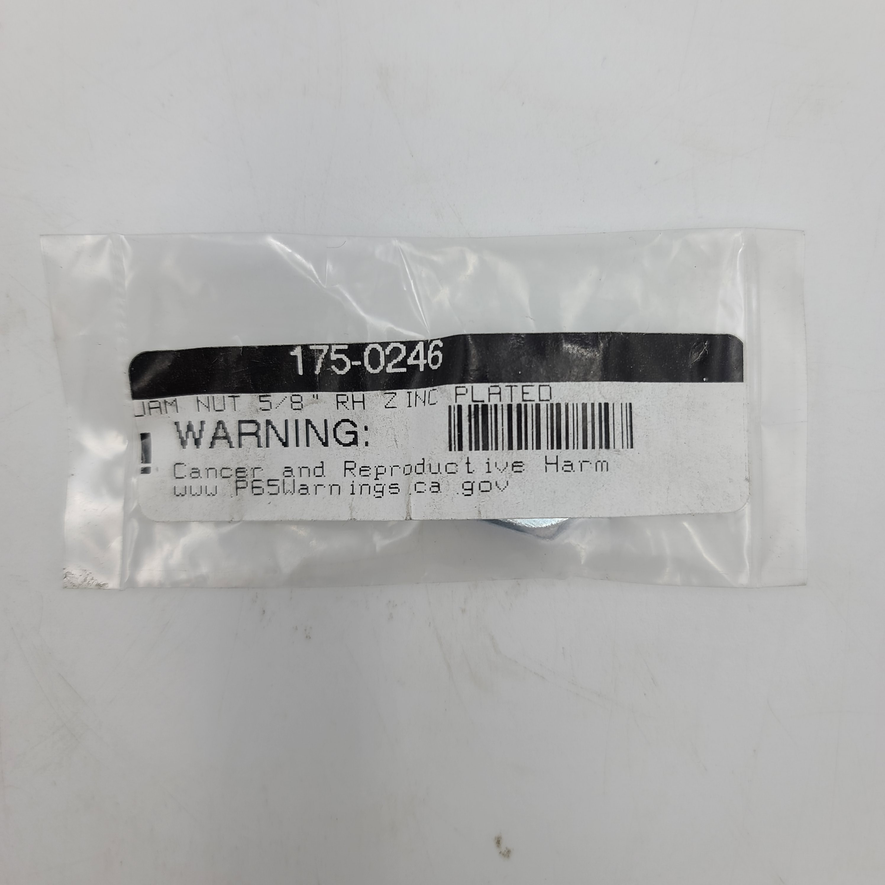 Zinc Plated Jam Nut 5/8" RH 175-0246 - Image 4