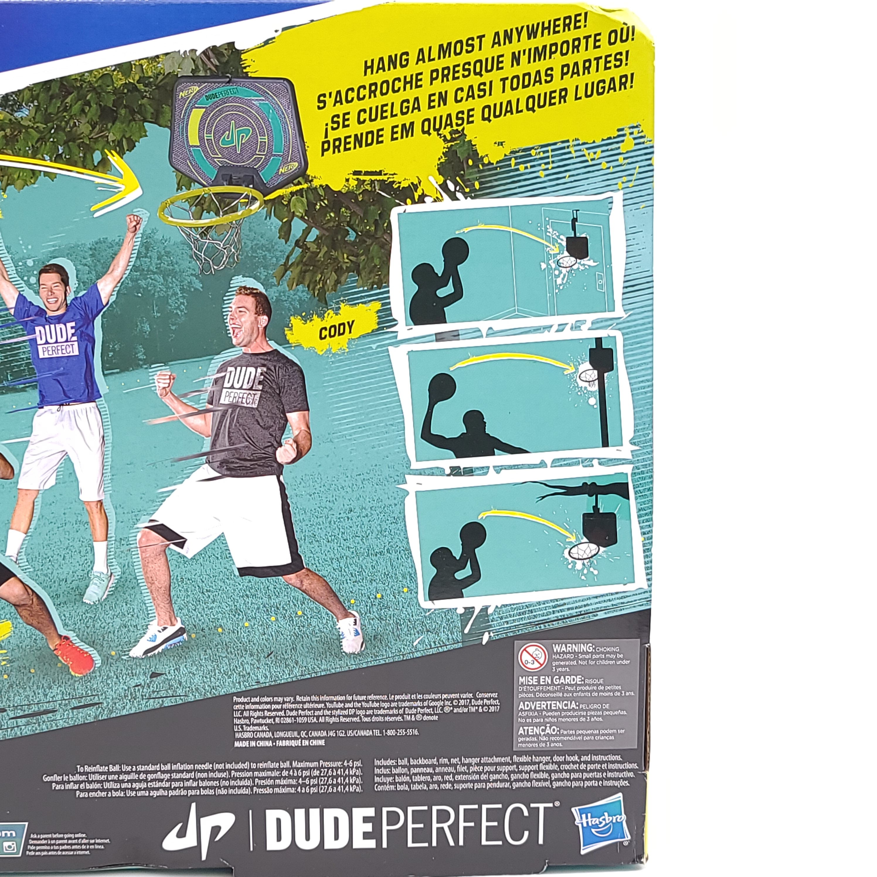 Nerf Dude Perfect Shot Hoops Interactive Game Set Kids Basketball Toy Hasbro NEW 