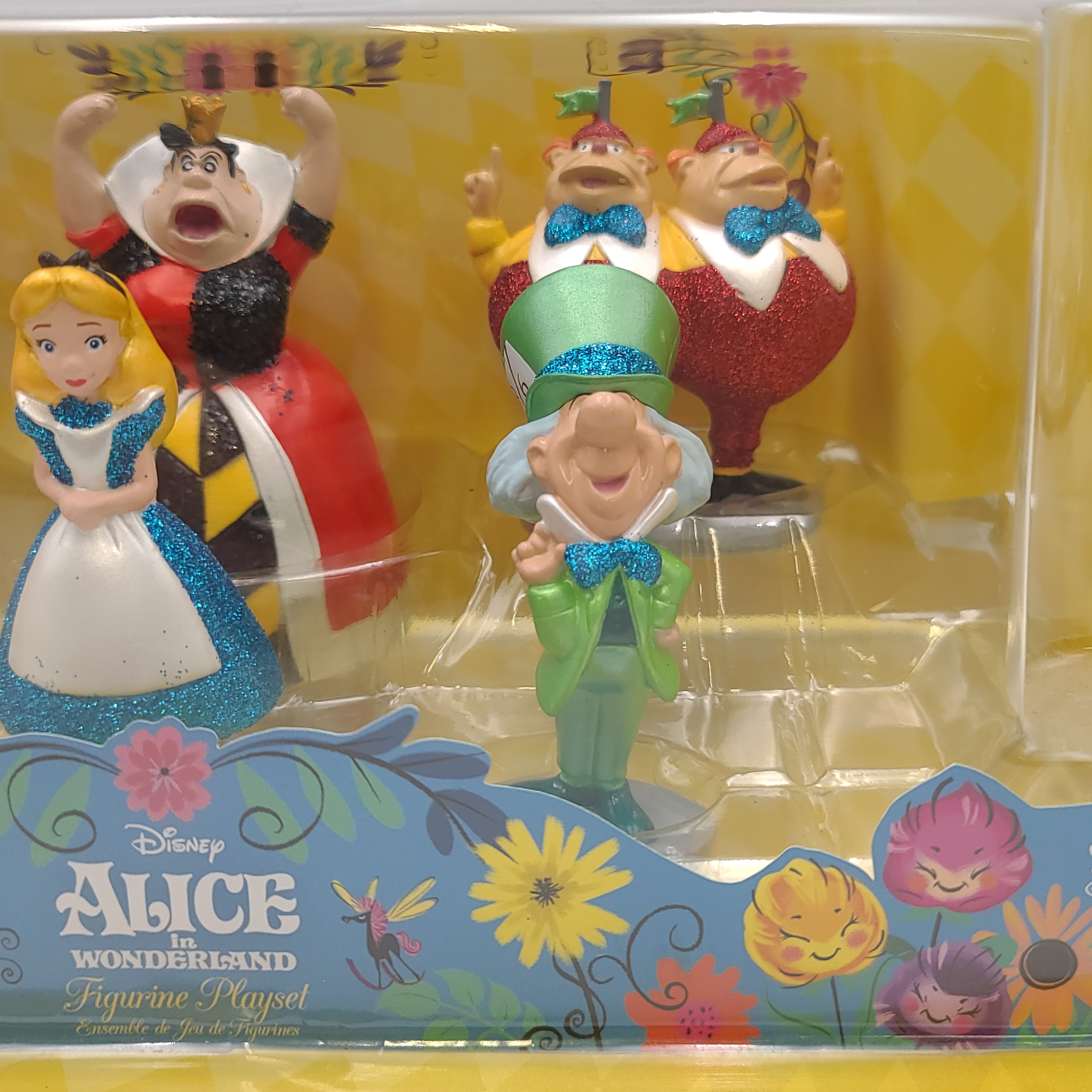 MINI Alice in Wonderland Playset 6pcs Figure Cake Topper Kids Child Toy Doll Set 