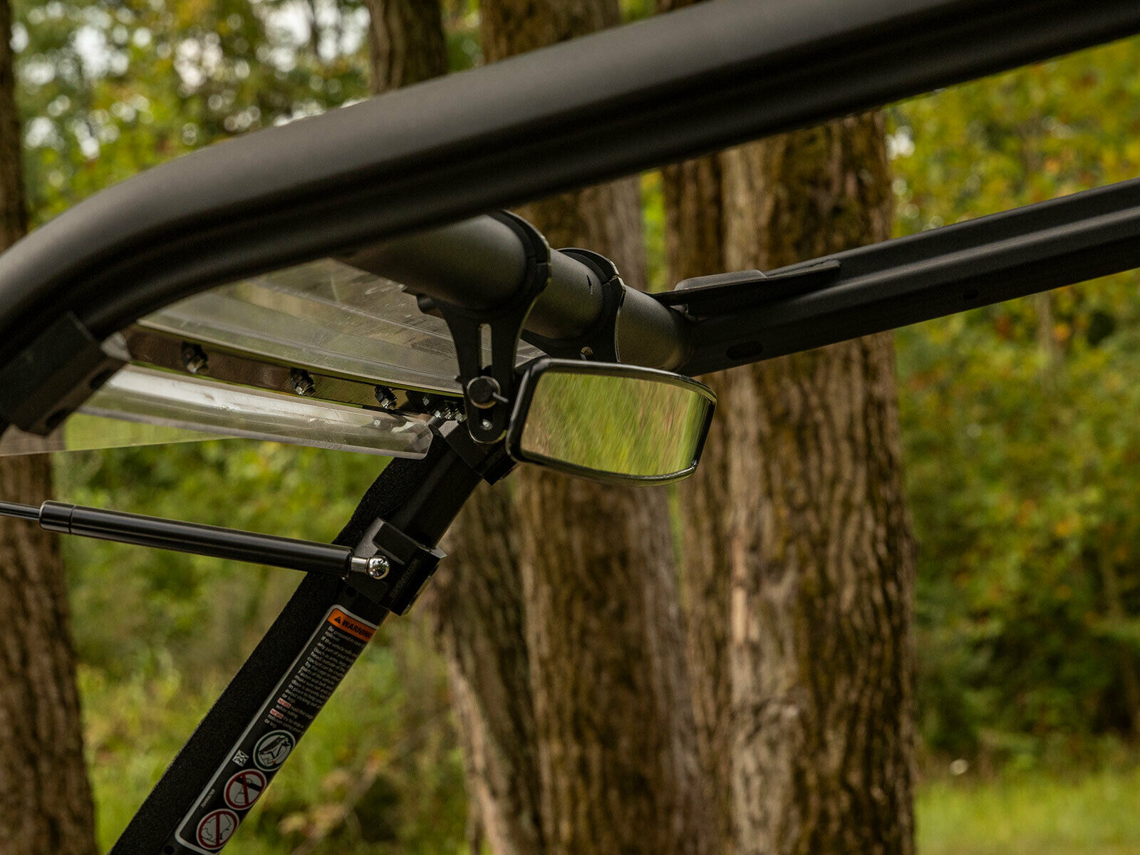 SuperATV 17" Curved Rear View Mirror for Hisun Sector / Strike / Can-Am 1.875'' - Image 3