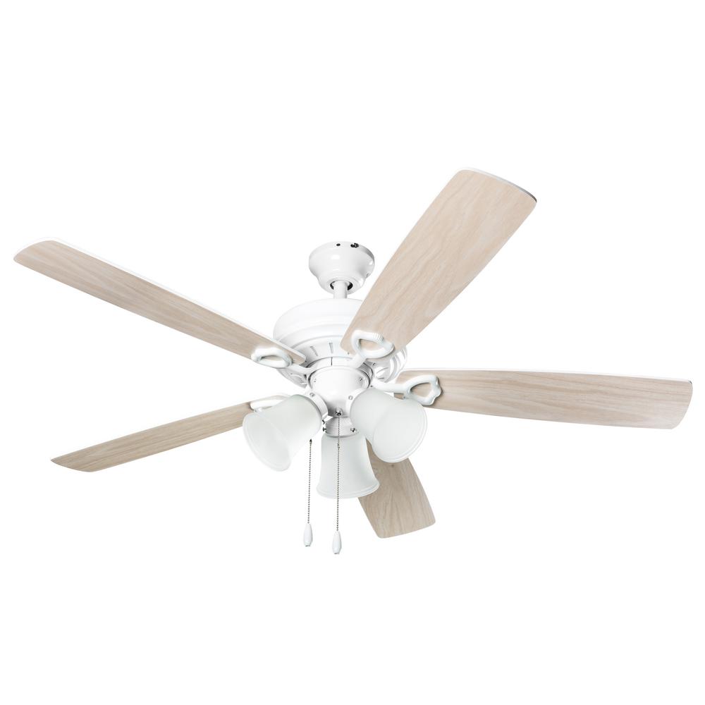 60W Hyperikon 52 Inch Ceiling Fan Controlled with Remote and Pull Chain, 