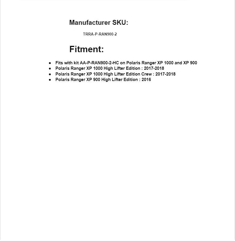 SuperATV Tie Rod Kit For Polaris Ranger XP 1000 High Lifter Edition - Image 3