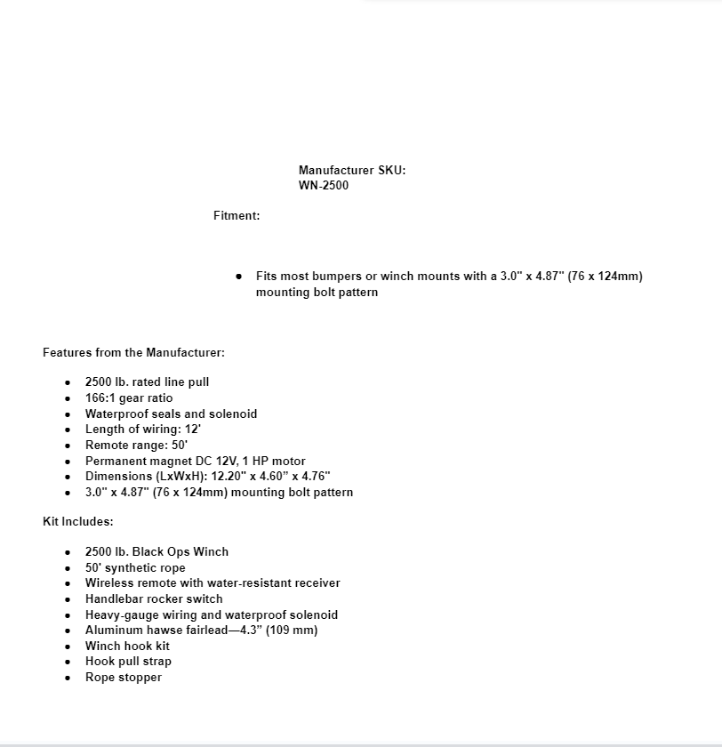SuperATV 2500 Lb UTV ATV Off Road Winch with Wireless Remote and Synthetic Rope - Image 9
