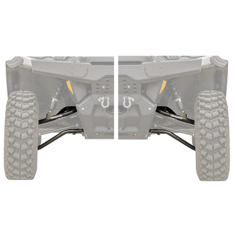 SuperATV Black Front High Clearance 2" Offset A-Arms for Can-Am Defender HD/MAX - Image 2