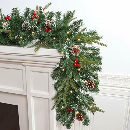 WBHome Pre-Lit Christmas Light Garland for Fireplace 9 Ft 106'' | eBay