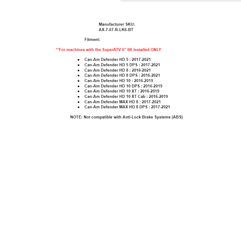 SuperATV Rhino 2.0 6" Lift Kit Rear Axle for Can-Am Defender HD / Max - Image 3