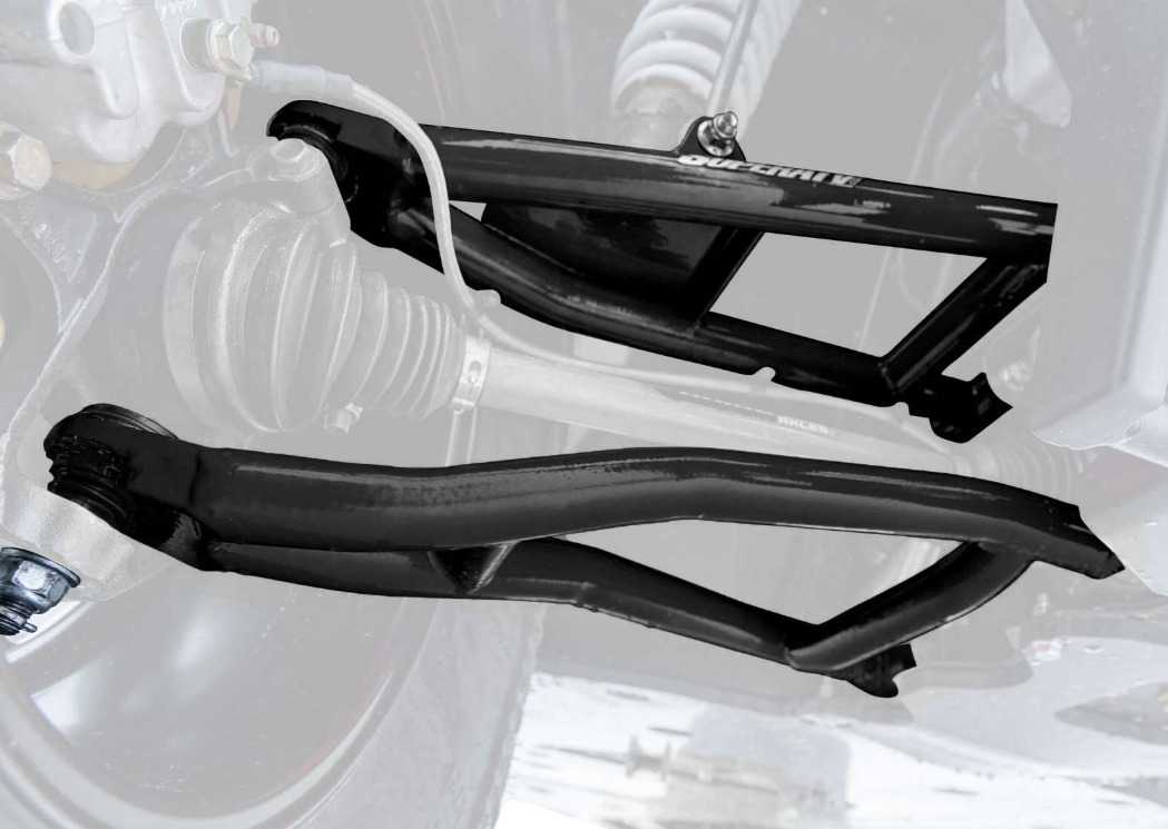 SuperATV High Clearance 2" Forward Offset A-Arms Black Polaris Ranger 1000 2021+