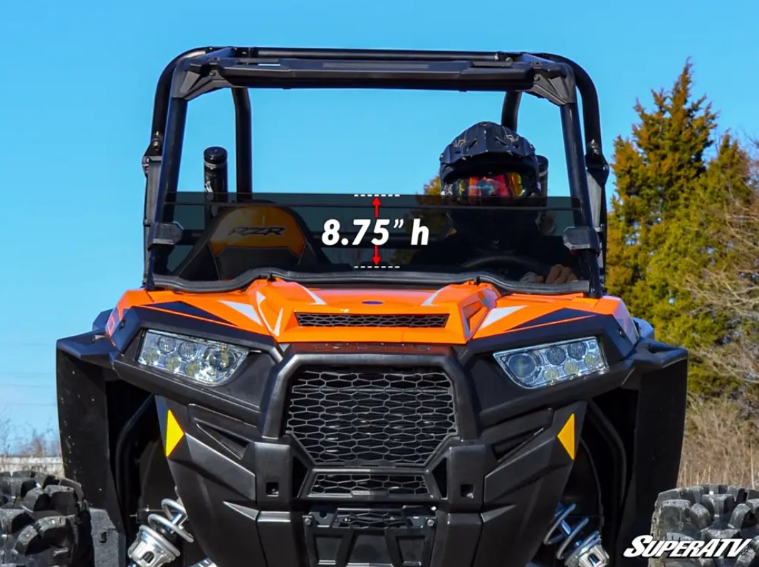 SuperATV Light Tint Half Windshield For Polaris RZR Turbo/ XP 1000 - See Fitment - Image 5