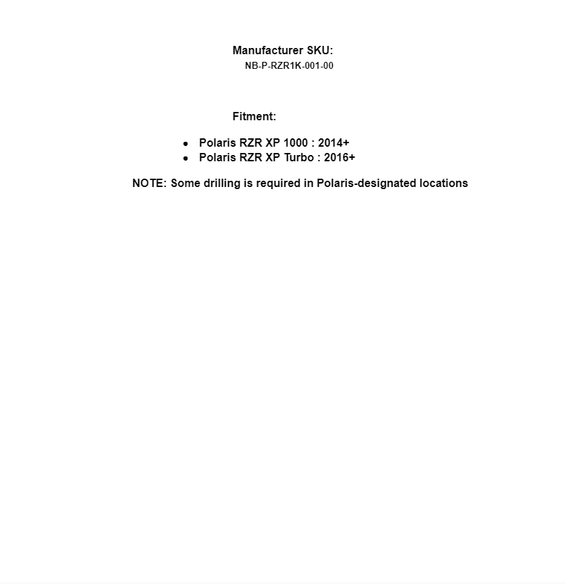 SuperATV Wrinkle Black Nerf Bar Tree Kickers for Polaris RZR XP 1000 / Turbo - Image 6