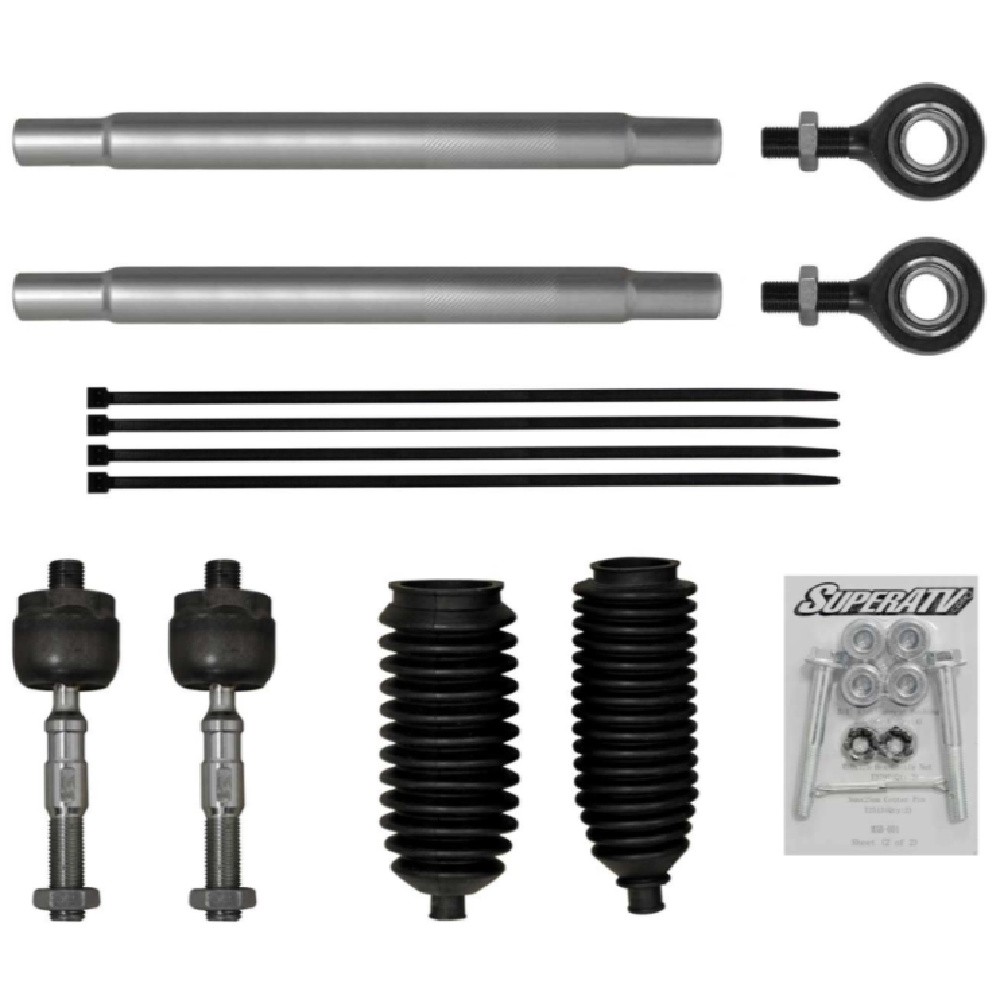 SuperATV Heavy Duty Tie Rod Kit For Polaris Ranger XP 1000