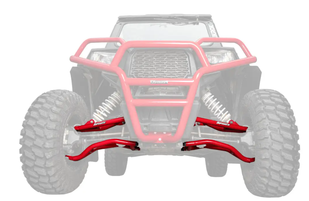 SuperATV 1.5″ Offset High Clearance Front AArms For Polaris RZR S 1000