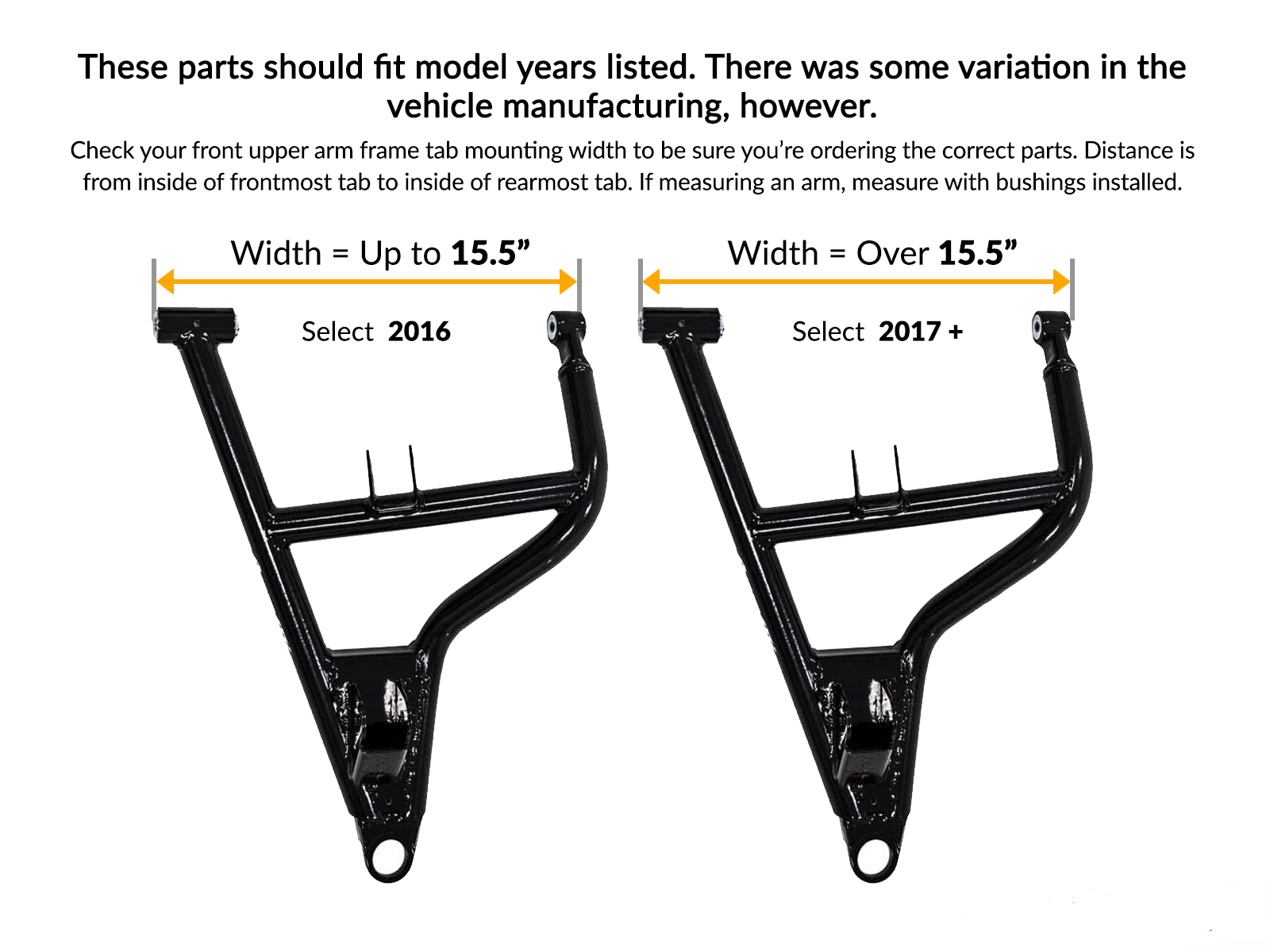 SuperATV 1.5" Offset High Clearance Front A-Arms For Polaris RZR S 1000 / 900 S - Image 5