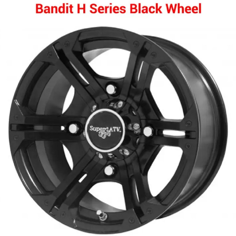 SuperATV AT Warrior 30x10-14 Tire Mounted On Bandit H-Series Black 4/156 Wheel - Image 3