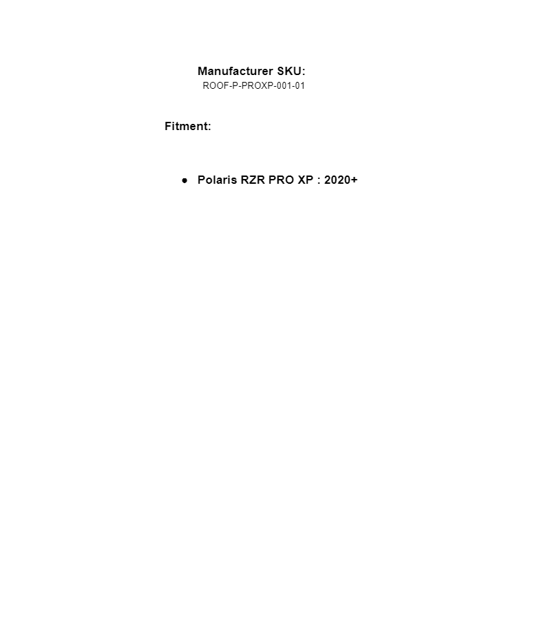 SuperATV Aluminum Roof For Polaris RZR Pro XP 2020+ - Image 4